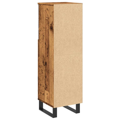 vidaXL Bathroom Cabinet Old Wood 30x30x100 cm Engineered Wood