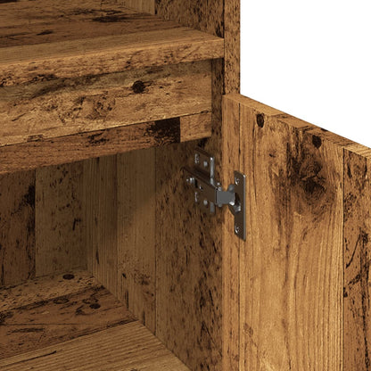 vidaXL Bathroom Cabinet Old Wood 30x30x100 cm Engineered Wood