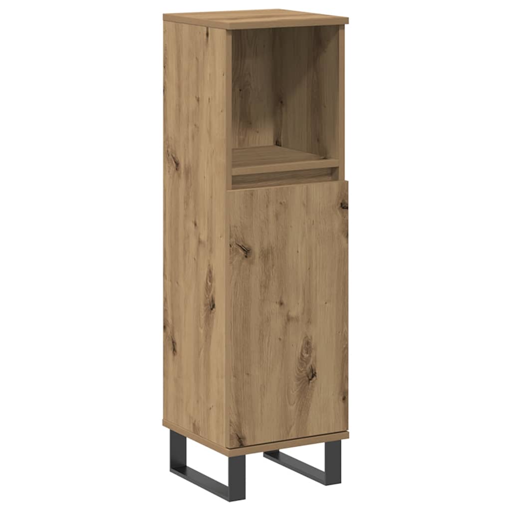 vidaXL Bathroom Cabinet Artisan Oak 30x30x100 cm Engineered Wood