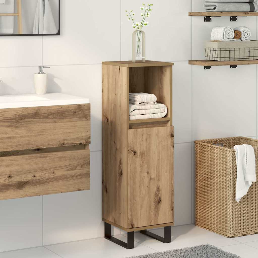 vidaXL Bathroom Cabinet Artisan Oak 30x30x100 cm Engineered Wood