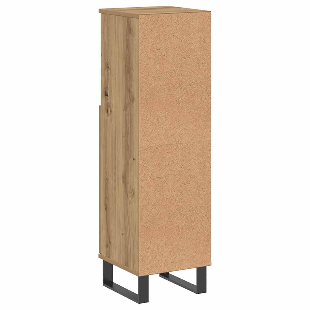 vidaXL Bathroom Cabinet Artisan Oak 30x30x100 cm Engineered Wood