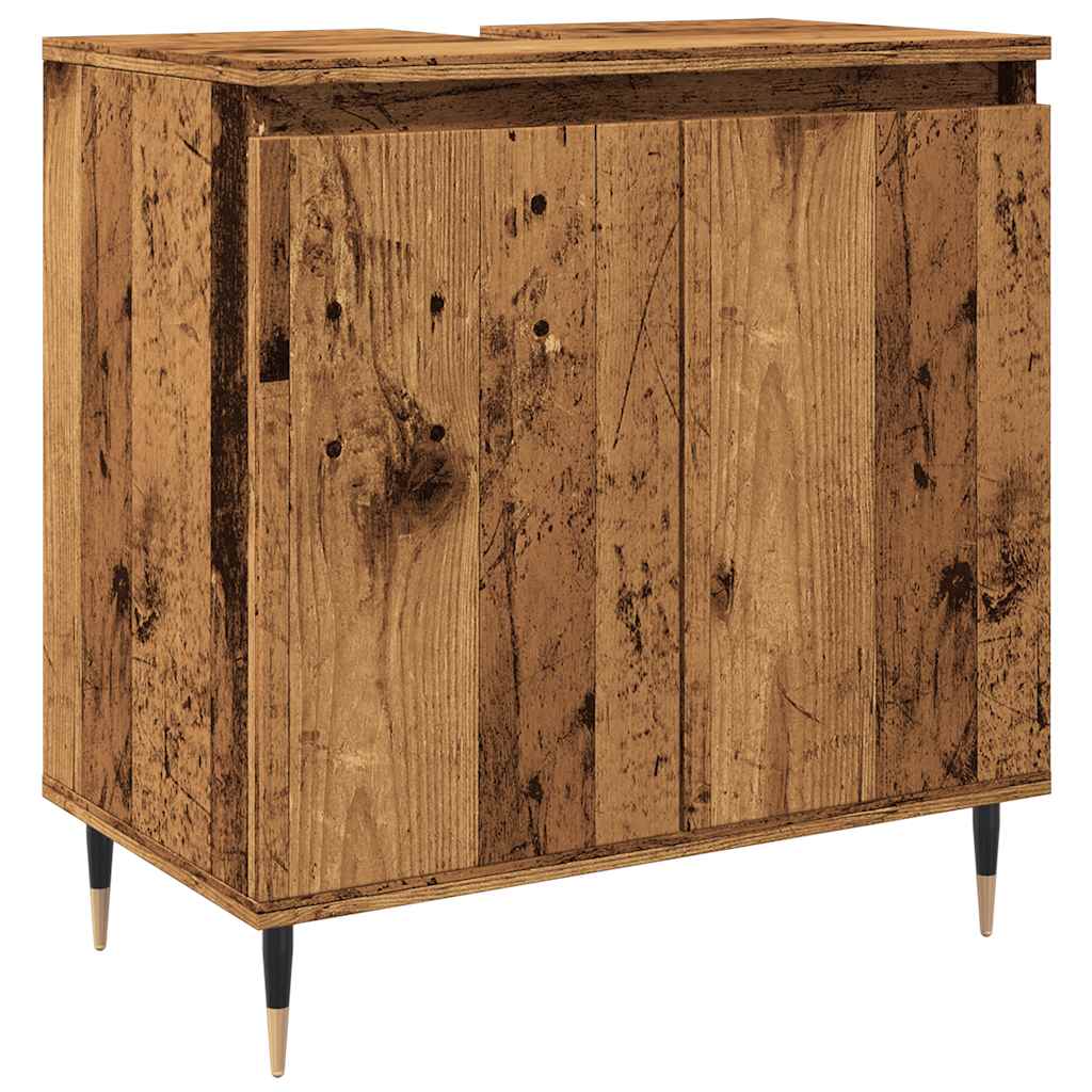 vidaXL Bathroom Cabinet Old Wood 58x33x60 cm Engineered Wood