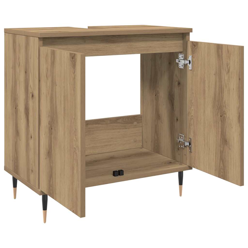 vidaXL Bathroom Cabinet Artisan Oak 58x33x60 cm Engineered Wood