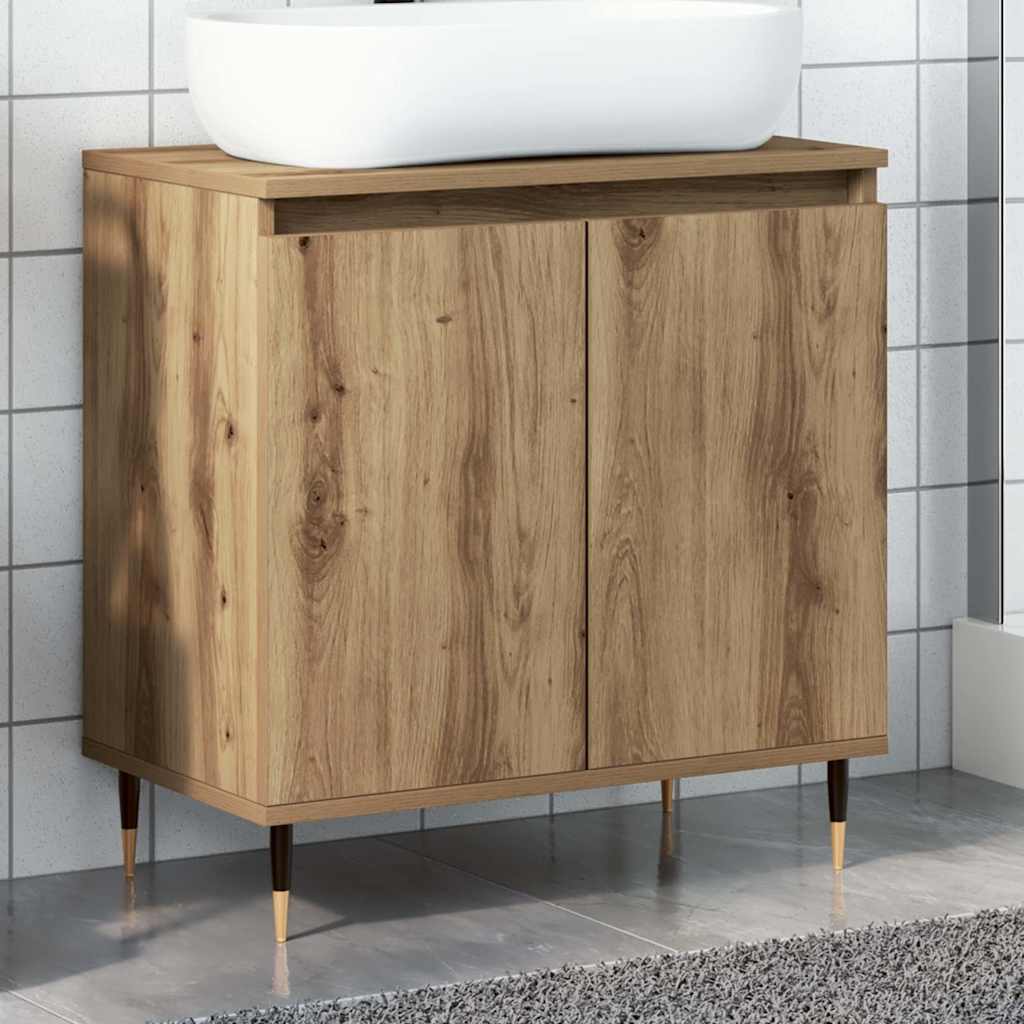 vidaXL Bathroom Cabinet Artisan Oak 58x33x60 cm Engineered Wood