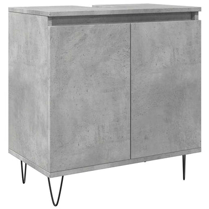 vidaXL Bathroom Cabinet Concrete Grey 58x33x60 cm Engineered Wood