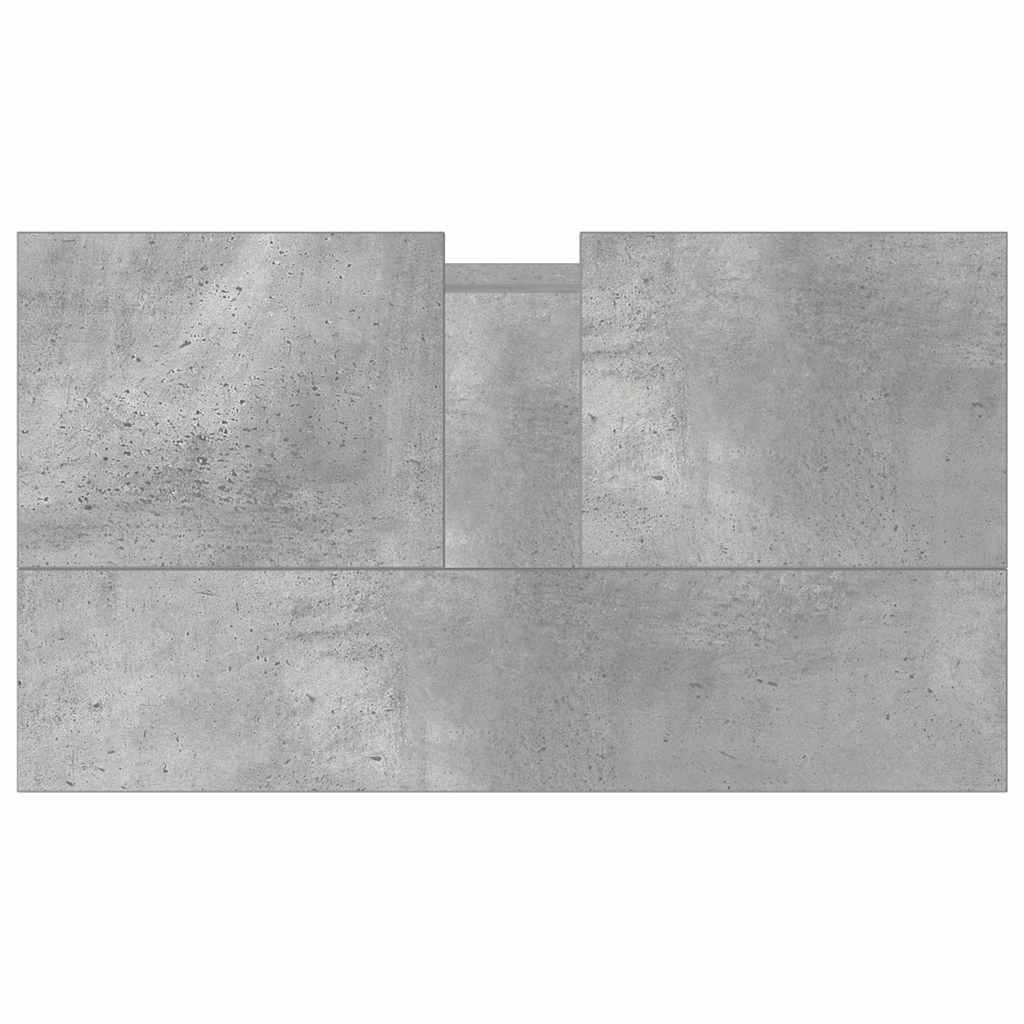 vidaXL Bathroom Cabinet Concrete Grey 58x33x60 cm Engineered Wood