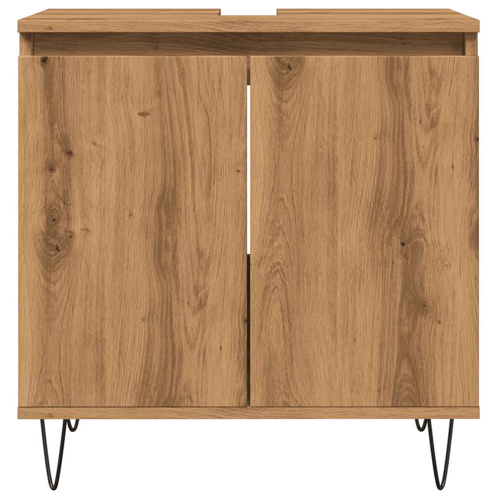 vidaXL Bathroom Cabinet Artisan Oak 58x33x60 cm Engineered Wood