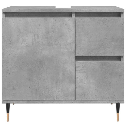 vidaXL Bathroom Cabinet Concrete Grey 65x33x60 cm Engineered Wood