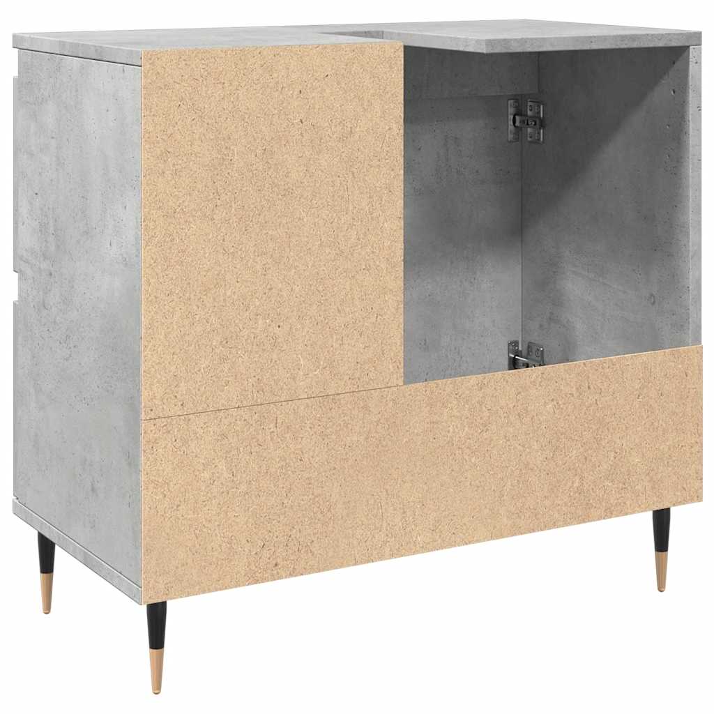 vidaXL Bathroom Cabinet Concrete Grey 65x33x60 cm Engineered Wood