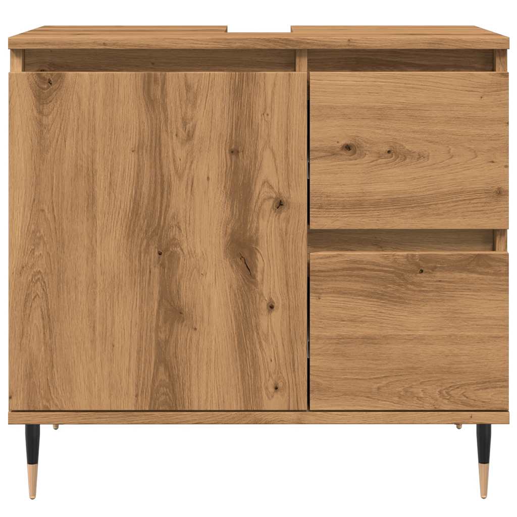 vidaXL Bathroom Cabinet Artisan Oak 65x33x60 cm Engineered Wood