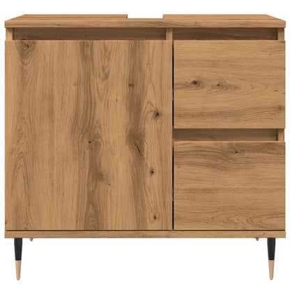 vidaXL Bathroom Cabinet Artisan Oak 65x33x60 cm Engineered Wood