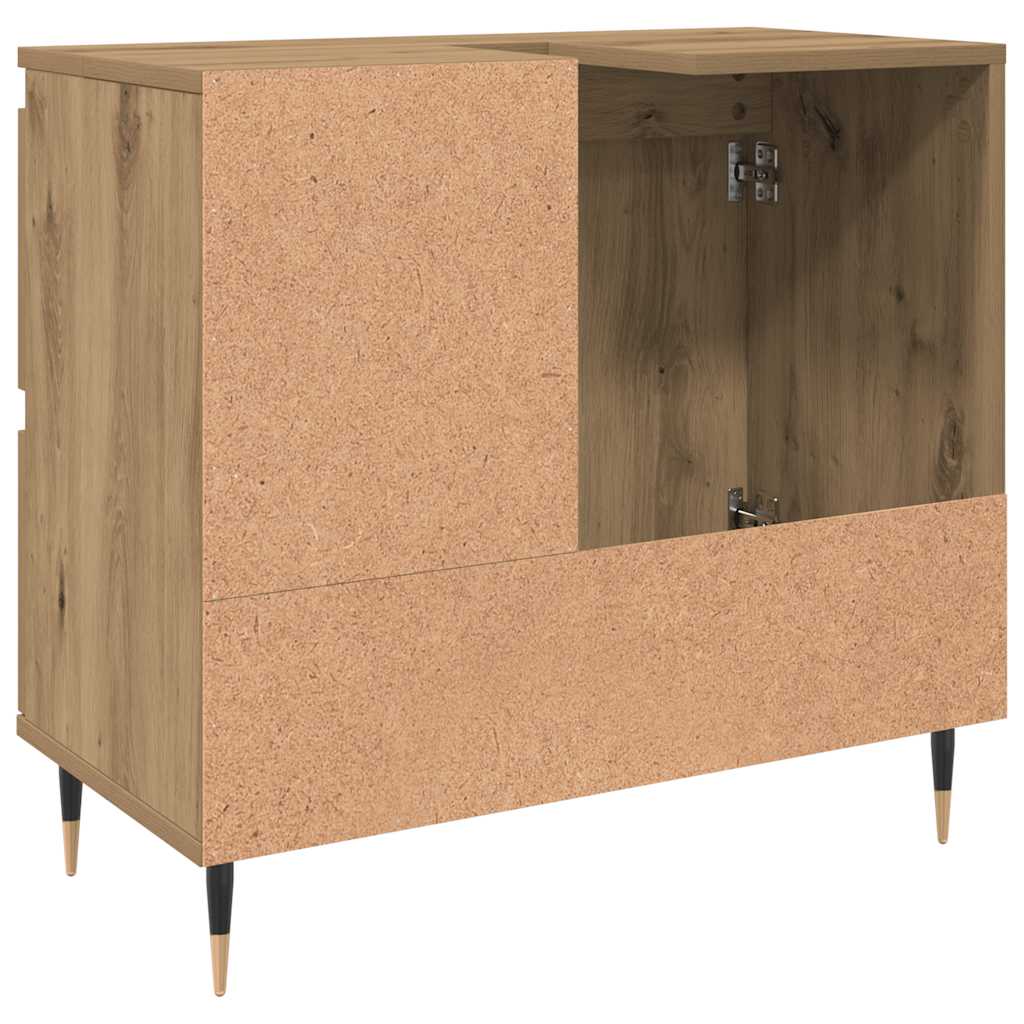 vidaXL Bathroom Cabinet Artisan Oak 65x33x60 cm Engineered Wood