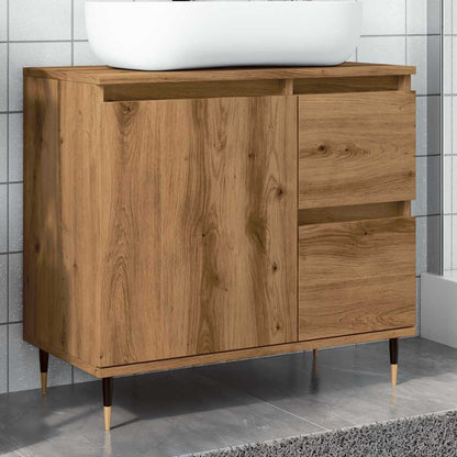 vidaXL Bathroom Cabinet Artisan Oak 65x33x60 cm Engineered Wood