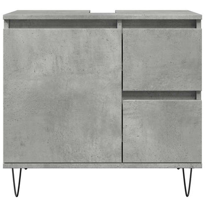 vidaXL Bathroom Sink Cabinet Concrete Grey 65x33x60 cm Engineered Wood