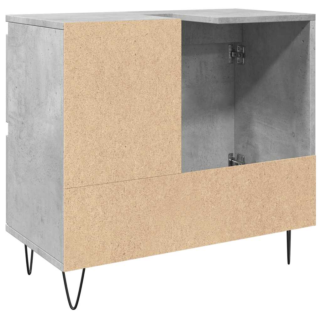 vidaXL Bathroom Sink Cabinet Concrete Grey 65x33x60 cm Engineered Wood