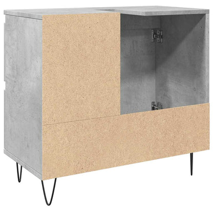 vidaXL Bathroom Sink Cabinet Concrete Grey 65x33x60 cm Engineered Wood