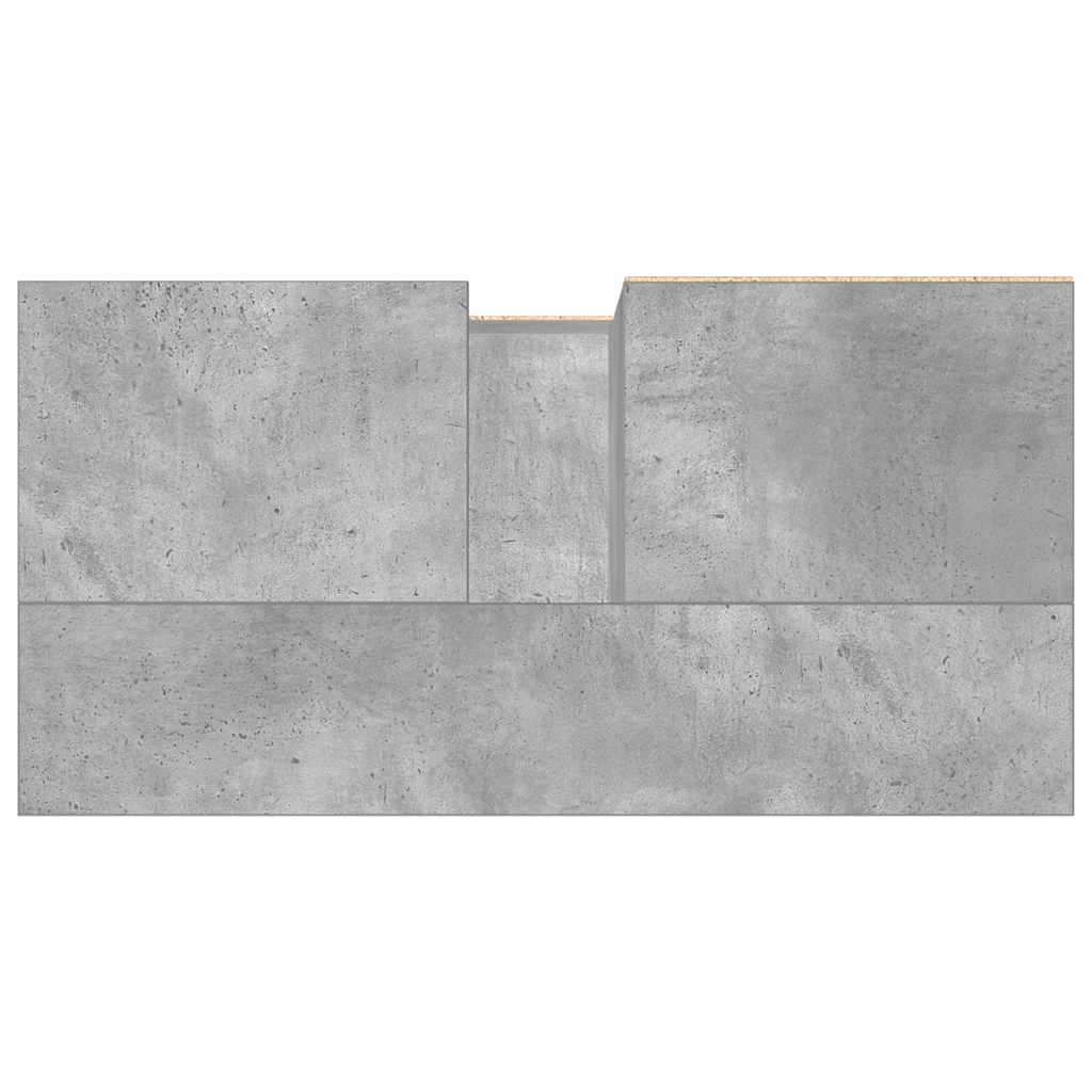 vidaXL Bathroom Sink Cabinet Concrete Grey 65x33x60 cm Engineered Wood