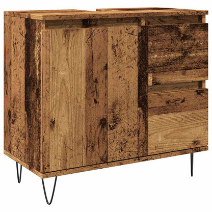 vidaXL Bathroom Sink Cabinet Old Wood 65x33x60 cm Engineered Wood