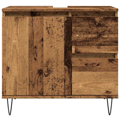 vidaXL Bathroom Sink Cabinet Old Wood 65x33x60 cm Engineered Wood