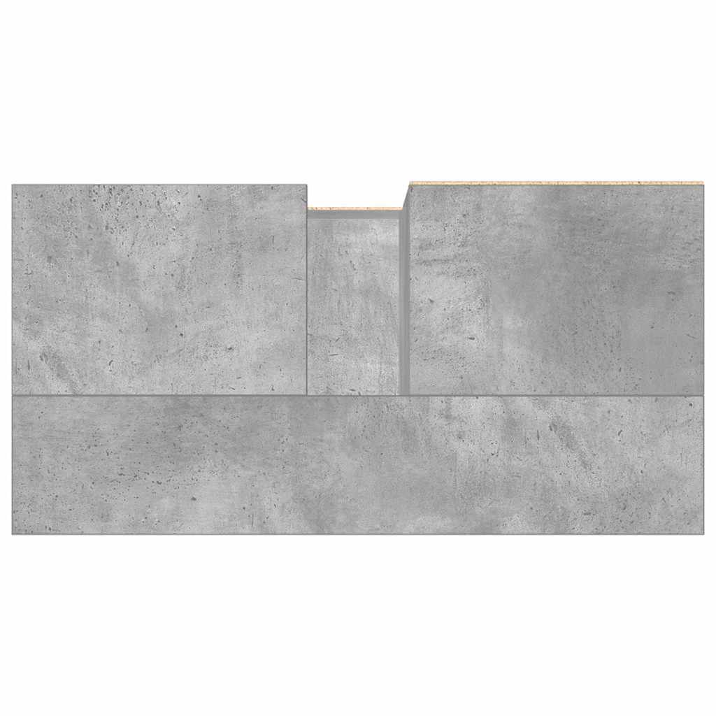 vidaXL Bathroom Sink Cabinet Concrete Grey 65x33x60 cm Engineered Wood