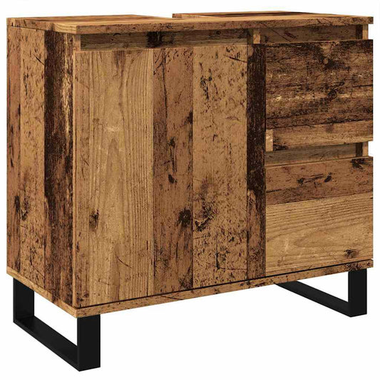 vidaXL Bathroom Sink Cabinet Old Wood 65x33x60 cm Engineered Wood