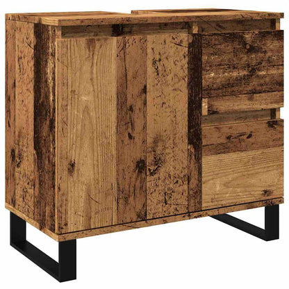 vidaXL Bathroom Sink Cabinet Old Wood 65x33x60 cm Engineered Wood