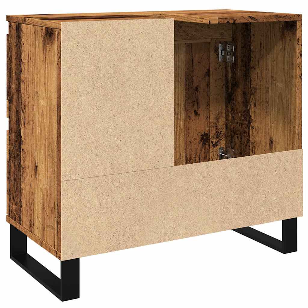 vidaXL Bathroom Sink Cabinet Old Wood 65x33x60 cm Engineered Wood