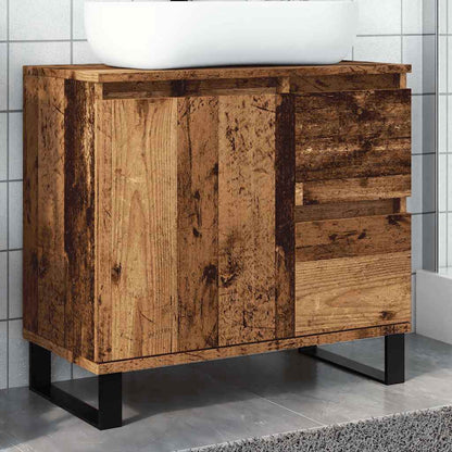 vidaXL Bathroom Sink Cabinet Old Wood 65x33x60 cm Engineered Wood