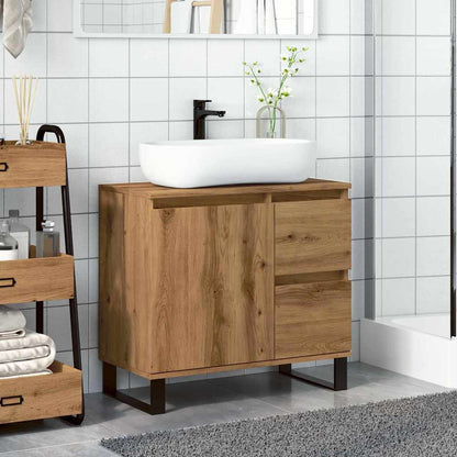 vidaXL Bathroom Sink Cabinet Artisan Oak 65x33x60 cm Engineered Wood
