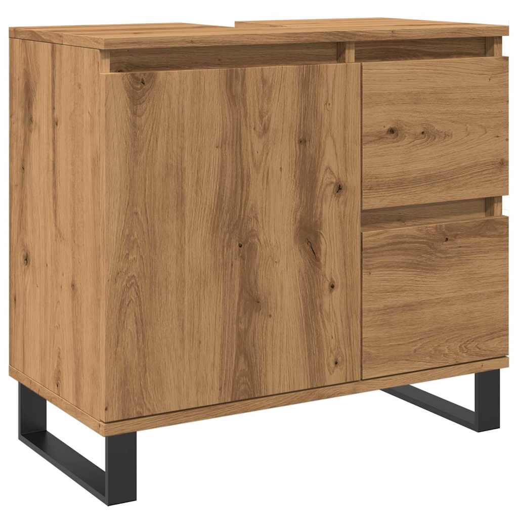 vidaXL Bathroom Sink Cabinet Artisan Oak 65x33x60 cm Engineered Wood