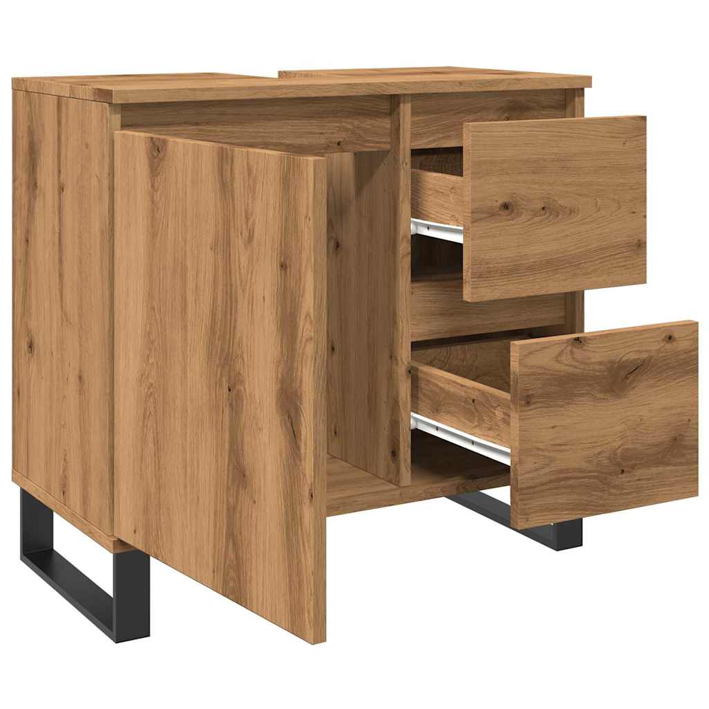 vidaXL Bathroom Sink Cabinet Artisan Oak 65x33x60 cm Engineered Wood