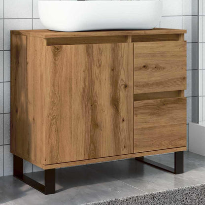 vidaXL Bathroom Sink Cabinet Artisan Oak 65x33x60 cm Engineered Wood