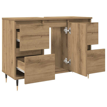 vidaXL Bathroom Cabinet Artisan Oak 80x33x60 cm Engineered Wood
