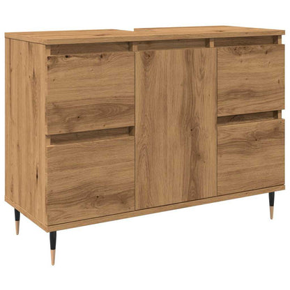 vidaXL Bathroom Cabinet Artisan Oak 80x33x60 cm Engineered Wood
