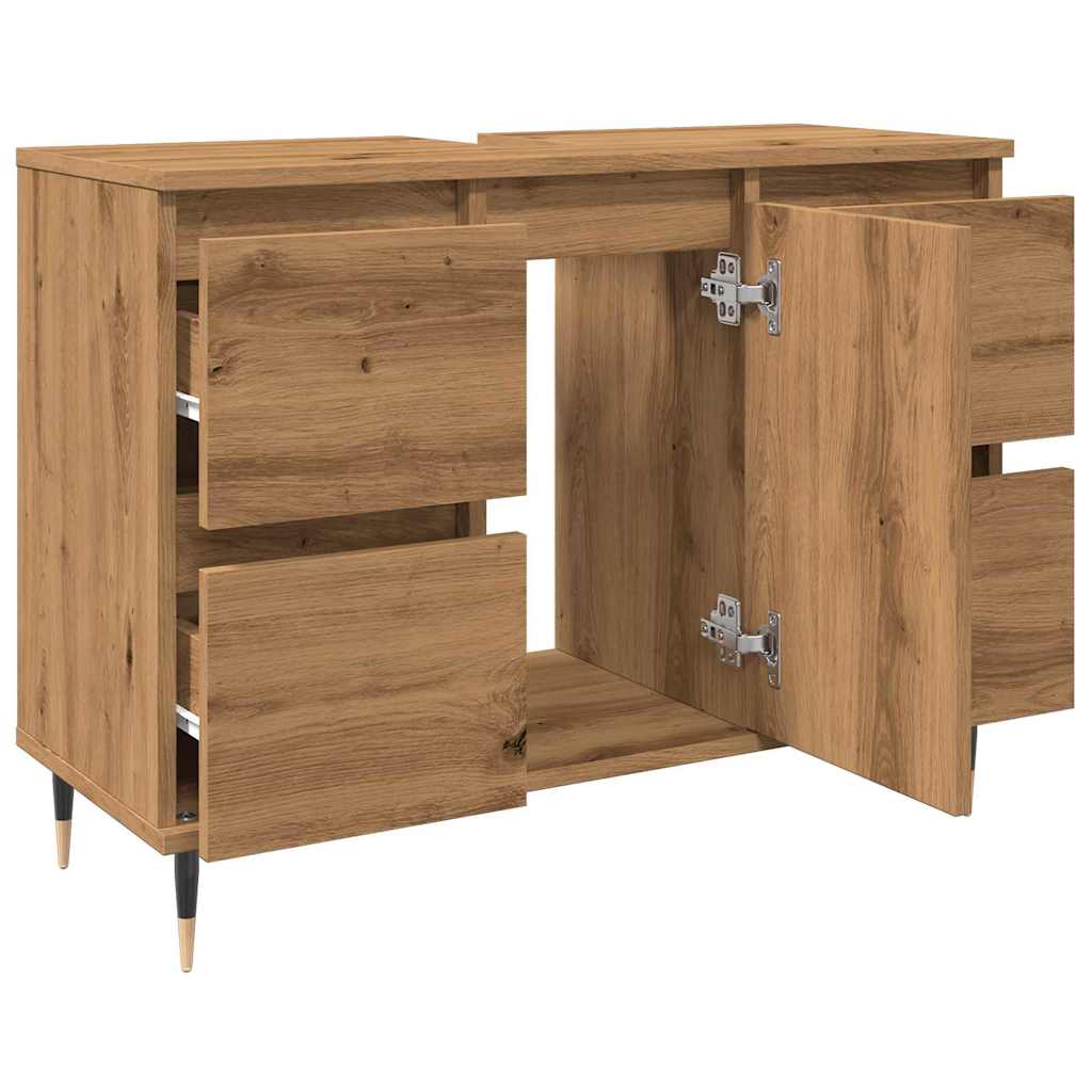 vidaXL Bathroom Cabinet Artisan Oak 80x33x60 cm Engineered Wood