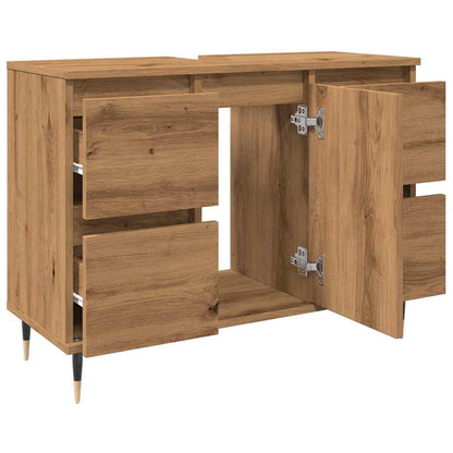 vidaXL Bathroom Cabinet Artisan Oak 80x33x60 cm Engineered Wood