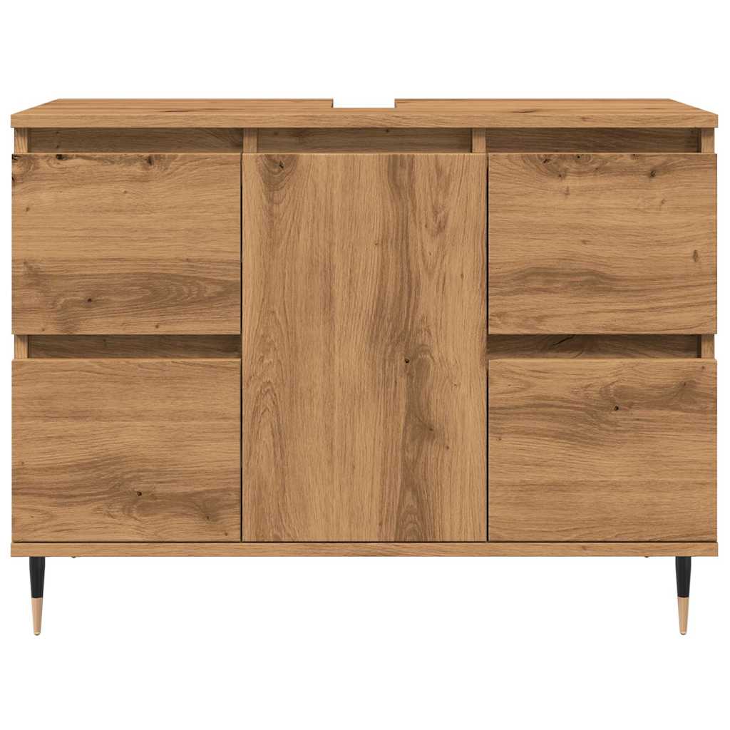 vidaXL Bathroom Cabinet Artisan Oak 80x33x60 cm Engineered Wood