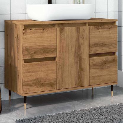 vidaXL Bathroom Cabinet Artisan Oak 80x33x60 cm Engineered Wood