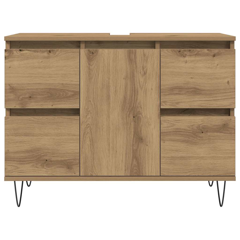 vidaXL Bathroom Cabinet Artisan Oak 80x33x60 cm Engineered Wood