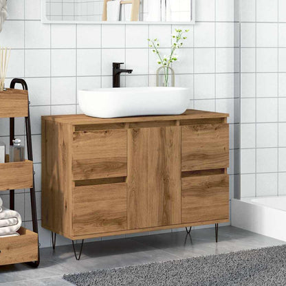 vidaXL Bathroom Cabinet Artisan Oak 80x33x60 cm Engineered Wood