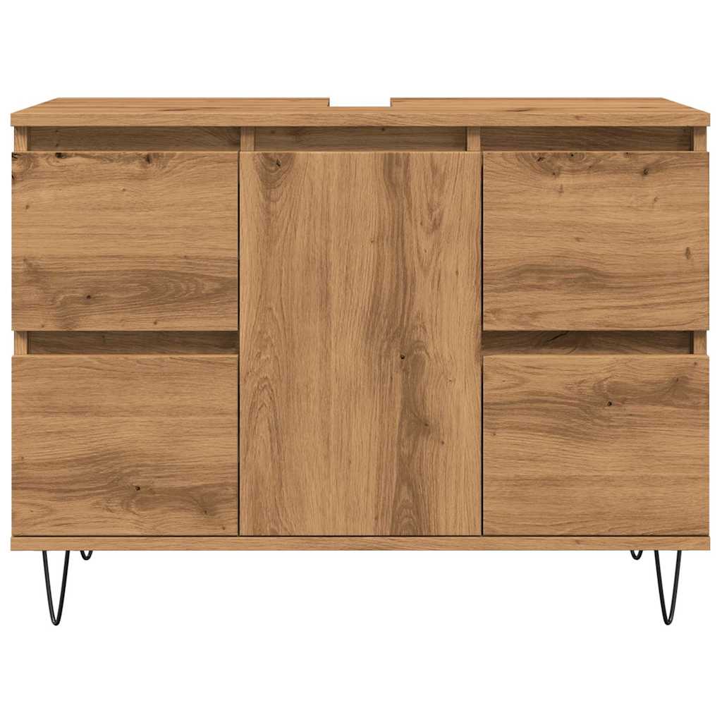 vidaXL Bathroom Cabinet Artisan Oak 80x33x60 cm Engineered Wood