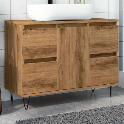 vidaXL Bathroom Cabinet Artisan Oak 80x33x60 cm Engineered Wood