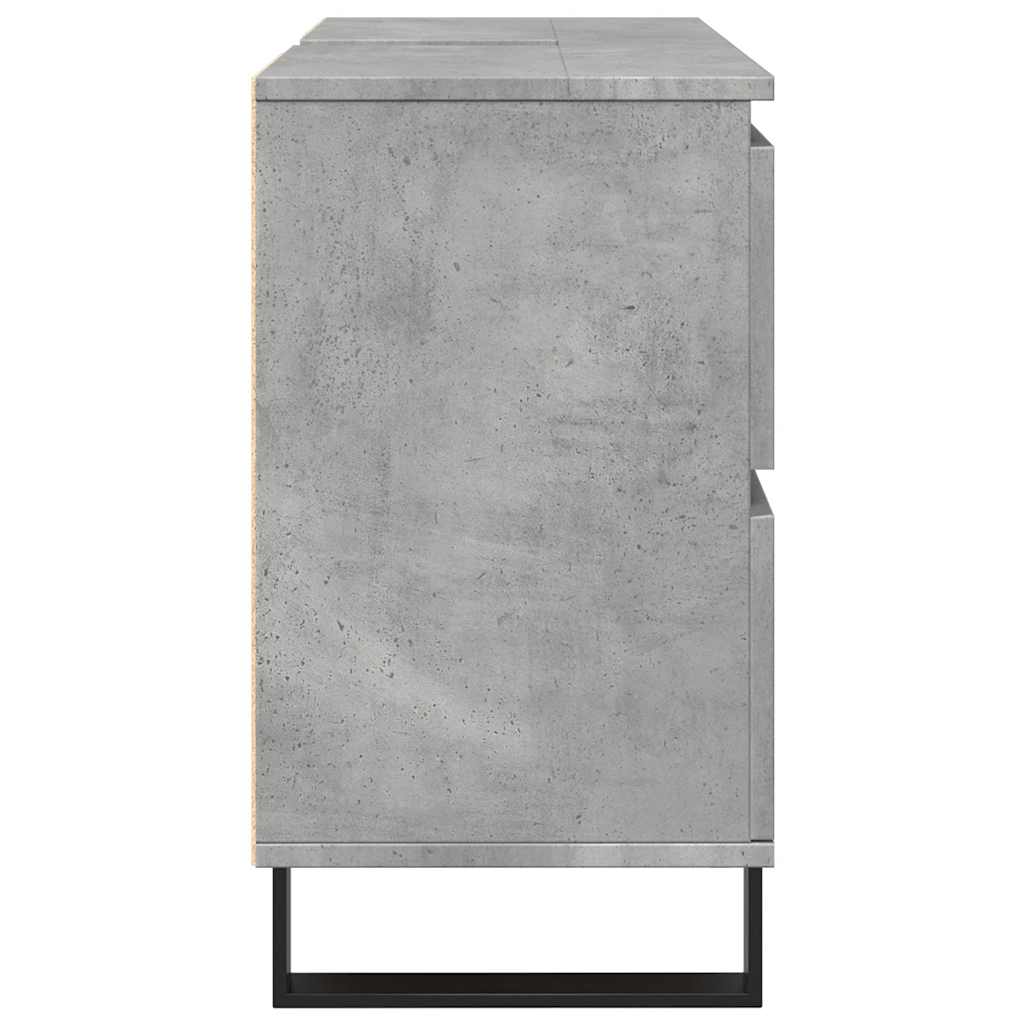 vidaXL Bathroom Sink Cabinet Concrete Grey 80x33x60 cm Engineered Wood