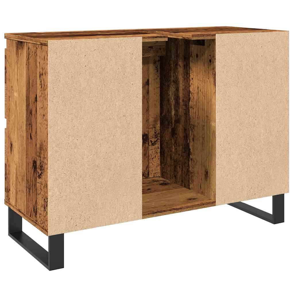 vidaXL Bathroom Sink Cabinet Old Wood 80x33x60 cm Engineered Wood