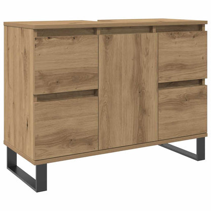 vidaXL Bathroom Sink Cabinet Artisan Oak 80x33x60 cm Engineered Wood