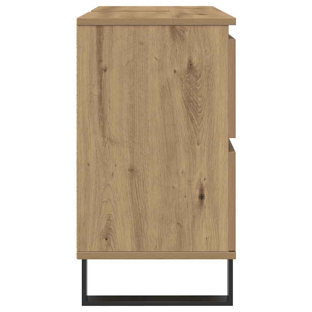 vidaXL Bathroom Sink Cabinet Artisan Oak 80x33x60 cm Engineered Wood