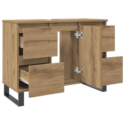 vidaXL Bathroom Sink Cabinet Artisan Oak 80x33x60 cm Engineered Wood