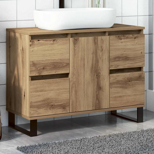 vidaXL Bathroom Sink Cabinet Artisan Oak 80x33x60 cm Engineered Wood
