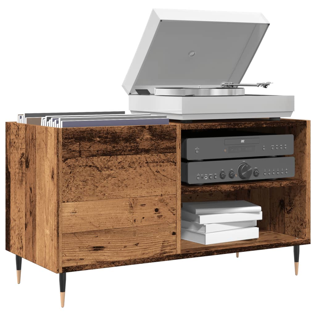 vidaXL Record Cabinet Old Wood 84.5x38x48 cm Engineered Wood
