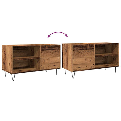 vidaXL Record Cabinet Old Wood 84.5x38x48 cm Engineered Wood